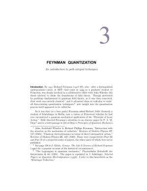 Feynman Quantization