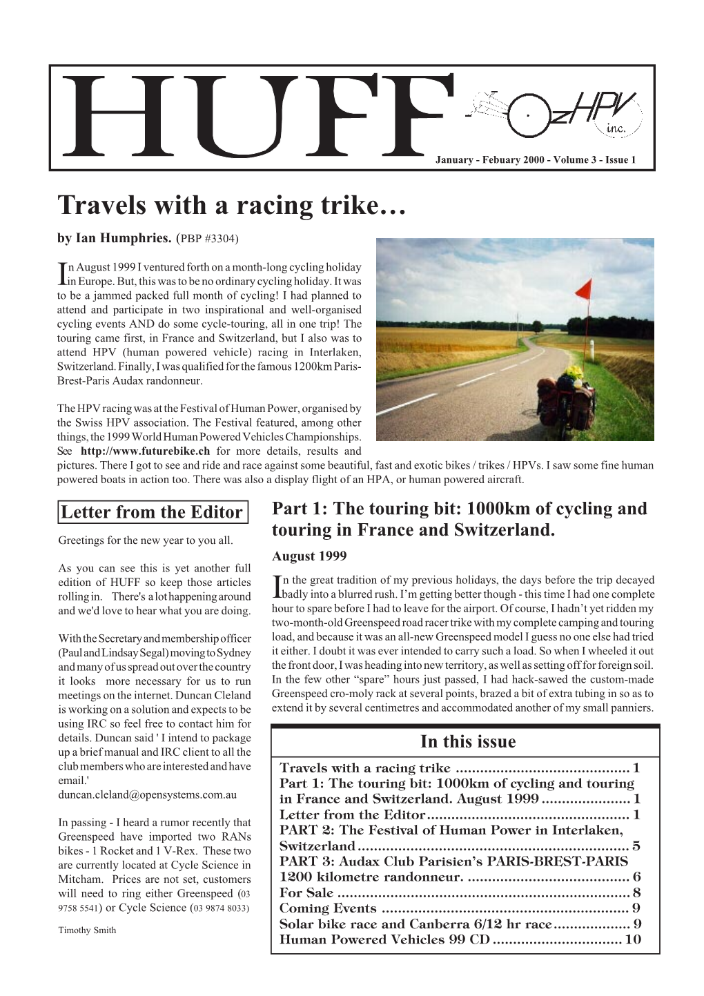 Travels with a Racing Trike… by Ian Humphries