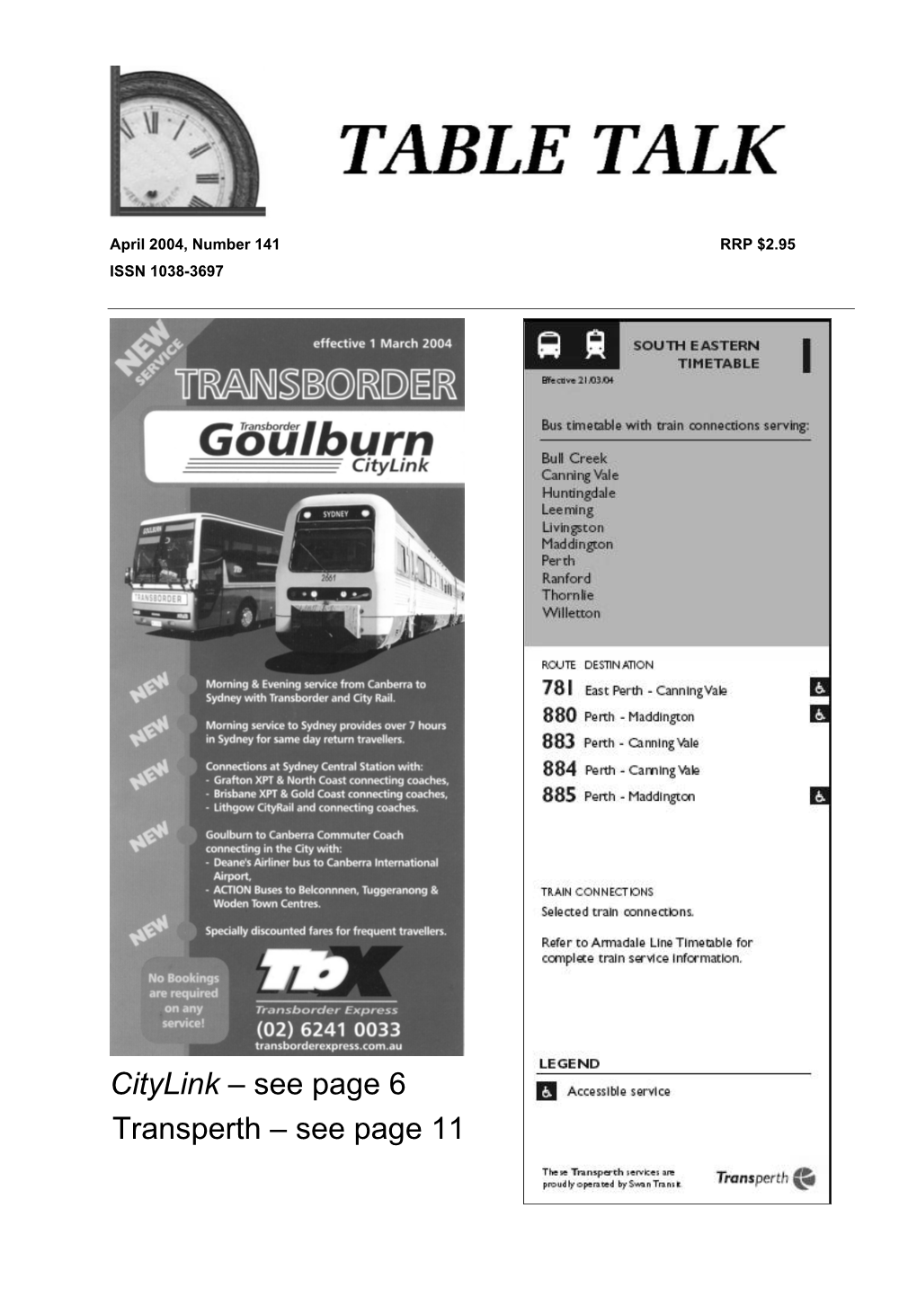 Citylink Œ See Page 6 Transperth Œ See Page 11