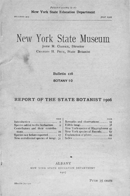 Report of the State Botanist 1906