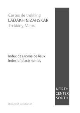 Cartes De Trekking LADAKH & ZANSKAR Trekking Maps