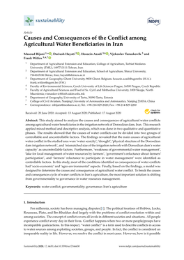 Causes and Consequences of the Conflict Among Agricultural Water