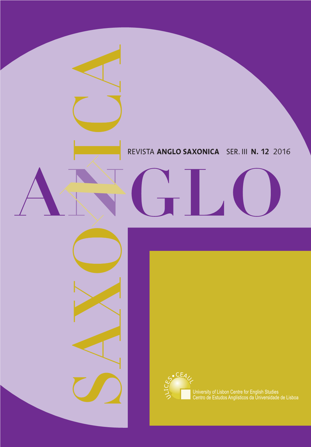 Revista Anglo Saxonica Ser. Iii N. 12 2016 Saxo Ica