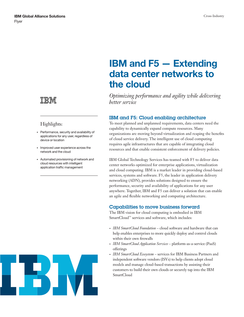 Extending Data Center Networks to the IBM Smartcloud | IBM White Paper