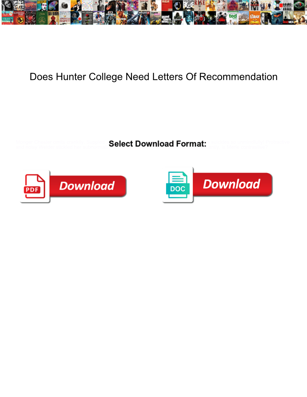 Does Hunter College Need Letters of Recommendation