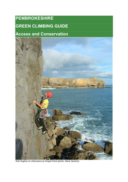 PEMBROKESHIRE GREEN CLIMBING GUIDE Access and Conservation