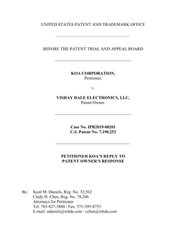 Before the Patent Trial and Appeal Board