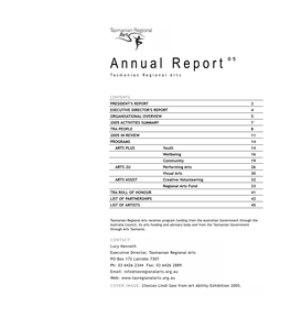 Annual Report 0 5 Tasmanian Regional Arts
