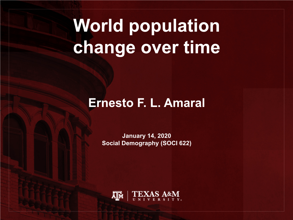 Lecture (World Population Change Over Time)