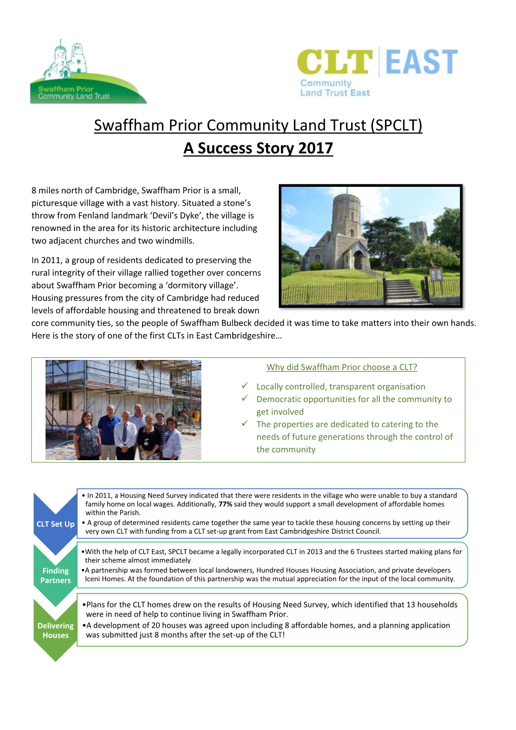 Swaffham Prior Community Land Trust (SPCLT) a Success Story 2017