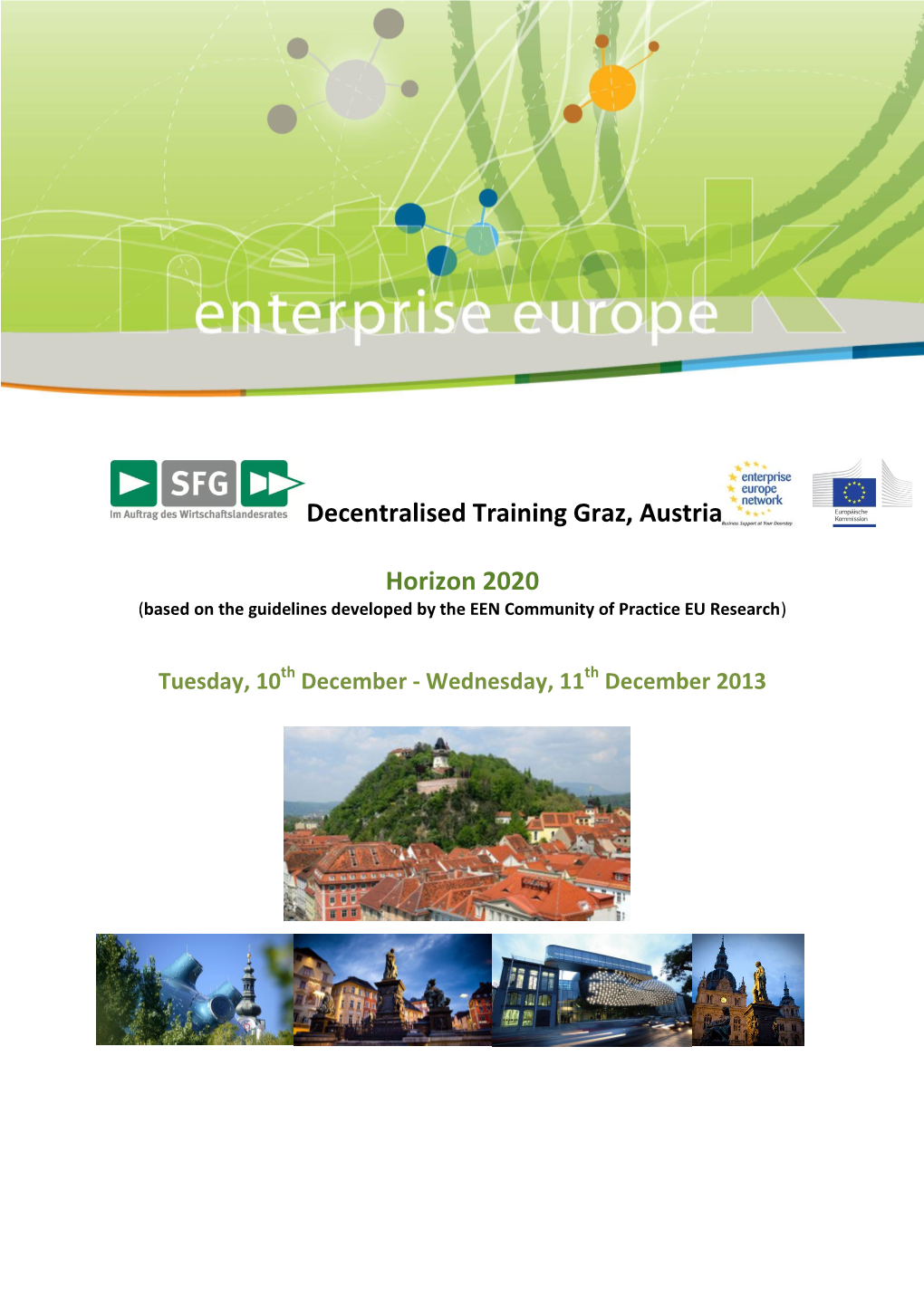 Decentralised Training Graz, Austria Horizon 2020