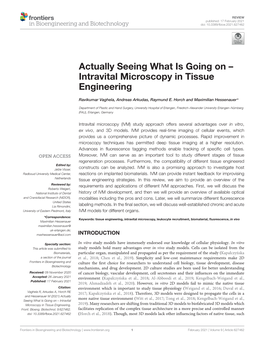 Intravital Microscopy in Tissue Engineering