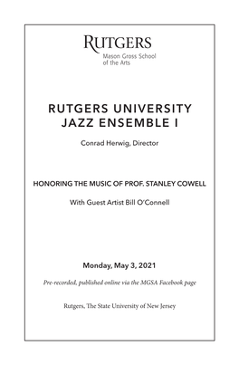 Rutgers University Jazz Ensemble I