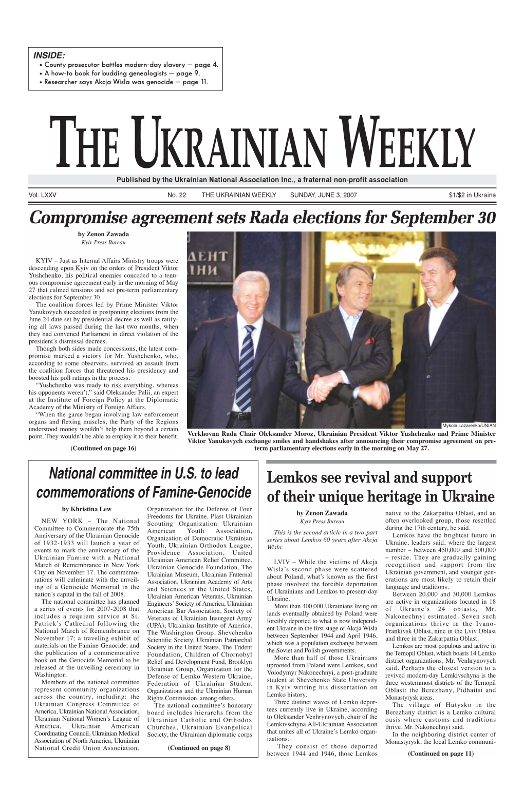 The Ukrainian Weekly 2007, No.22