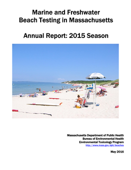 Marine and Freshwater Beach Testing in Massachusetts Annual Report