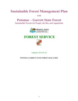 2019 Potomac-Garrett Sustainable Forest Management Plan