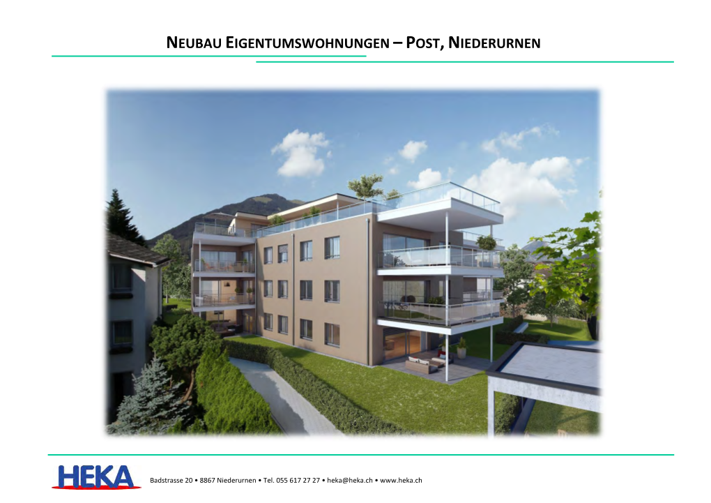 Neubau Eigentumswohnungen –Post,Niederurnen