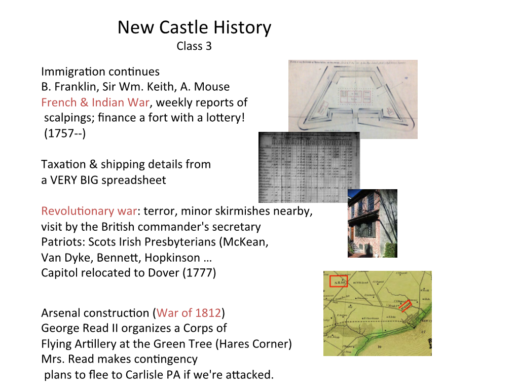 New Castle History Class 3 Immigra�On Con�Nues B
