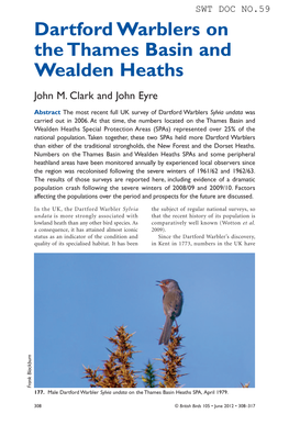 Dartford Warblers on the Thames Basin and Wealden Heaths John M