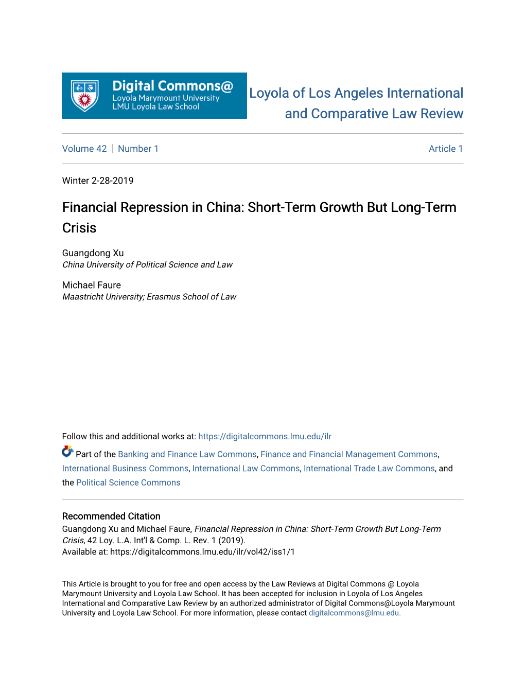 Financial Repression in China: Short-Term Growth but Long-Term Crisis