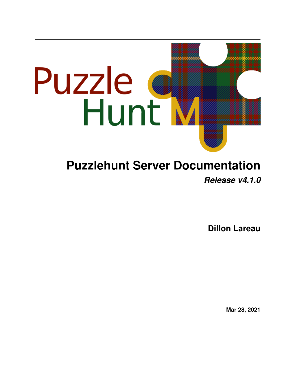 Puzzlehunt Server Documentation Release V4.1.0