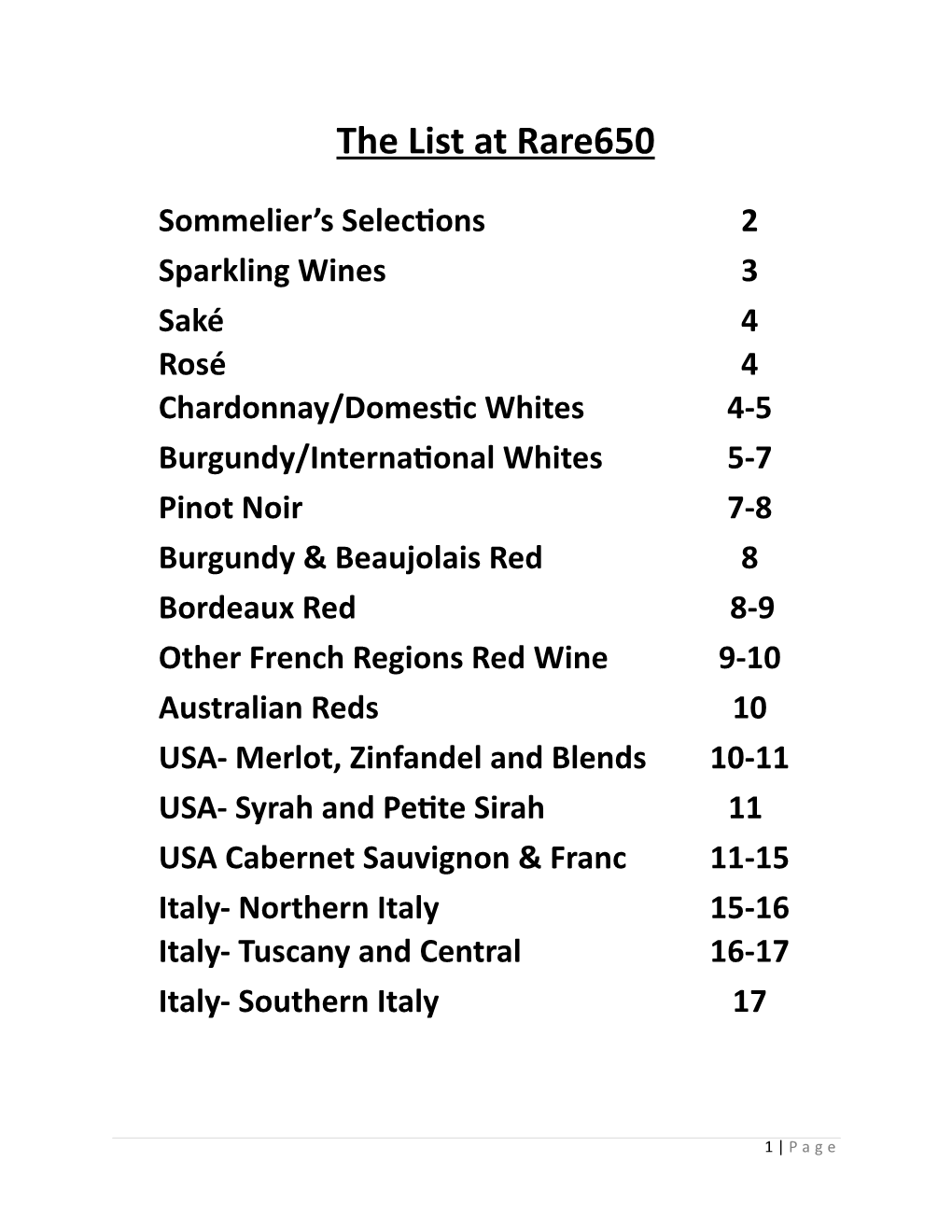 The Wine List October 2020