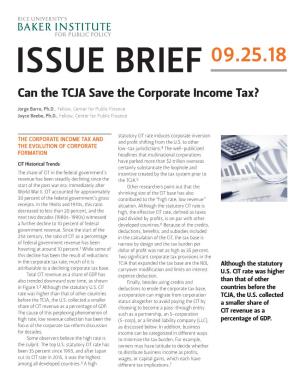 Can the TCJA Save the Corporate Income Tax?