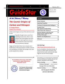 Guidestar's Monthly Calendar of Producing Planetary Nebulae