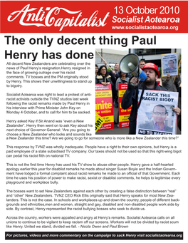 The Only Decent Thing Paul Henry Has Done