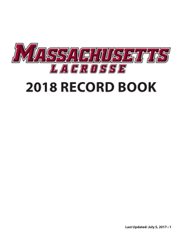 2018 Record Book