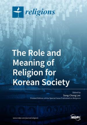 The Role and Meaning of Religion for Korean Society
