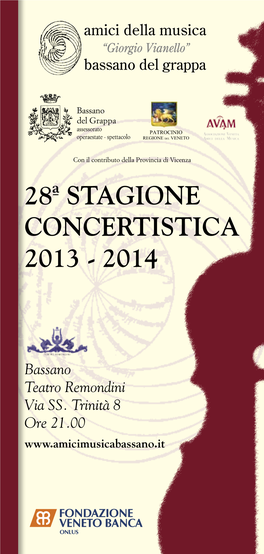 28ª Stagione Concertistica 2013 - 2014