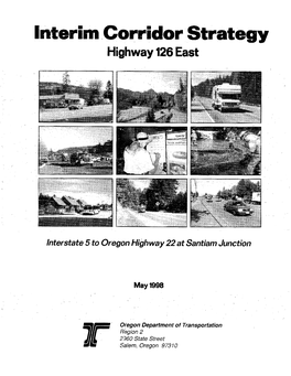 Interim Corridor Strategy Highway 126 East