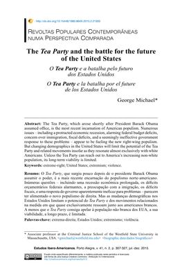 The Tea Party and the Battle for the Future of the United States