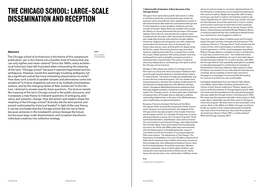 The Chicago School: Large-Scale Dissemination