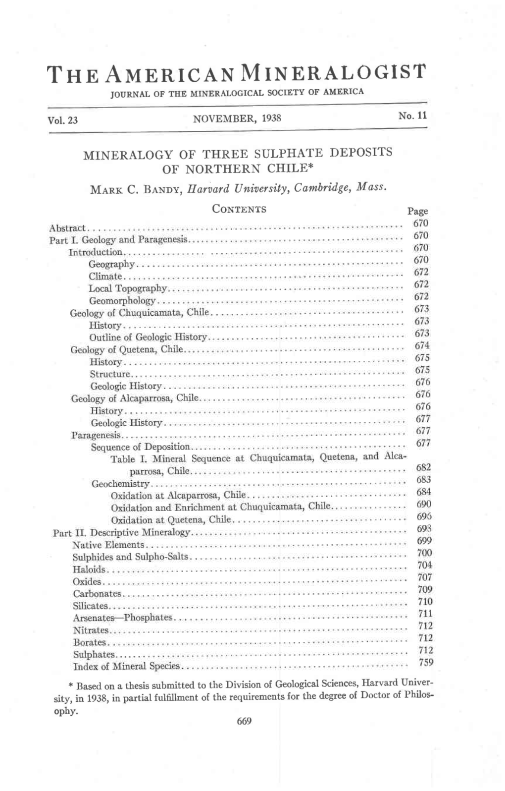 Thn AMERICAN M INERALOGIST of AMERICA JOURNAL of the MINERALOGICAL SOCIETY