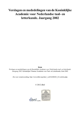 En Letterkunde. Jaargang 2002