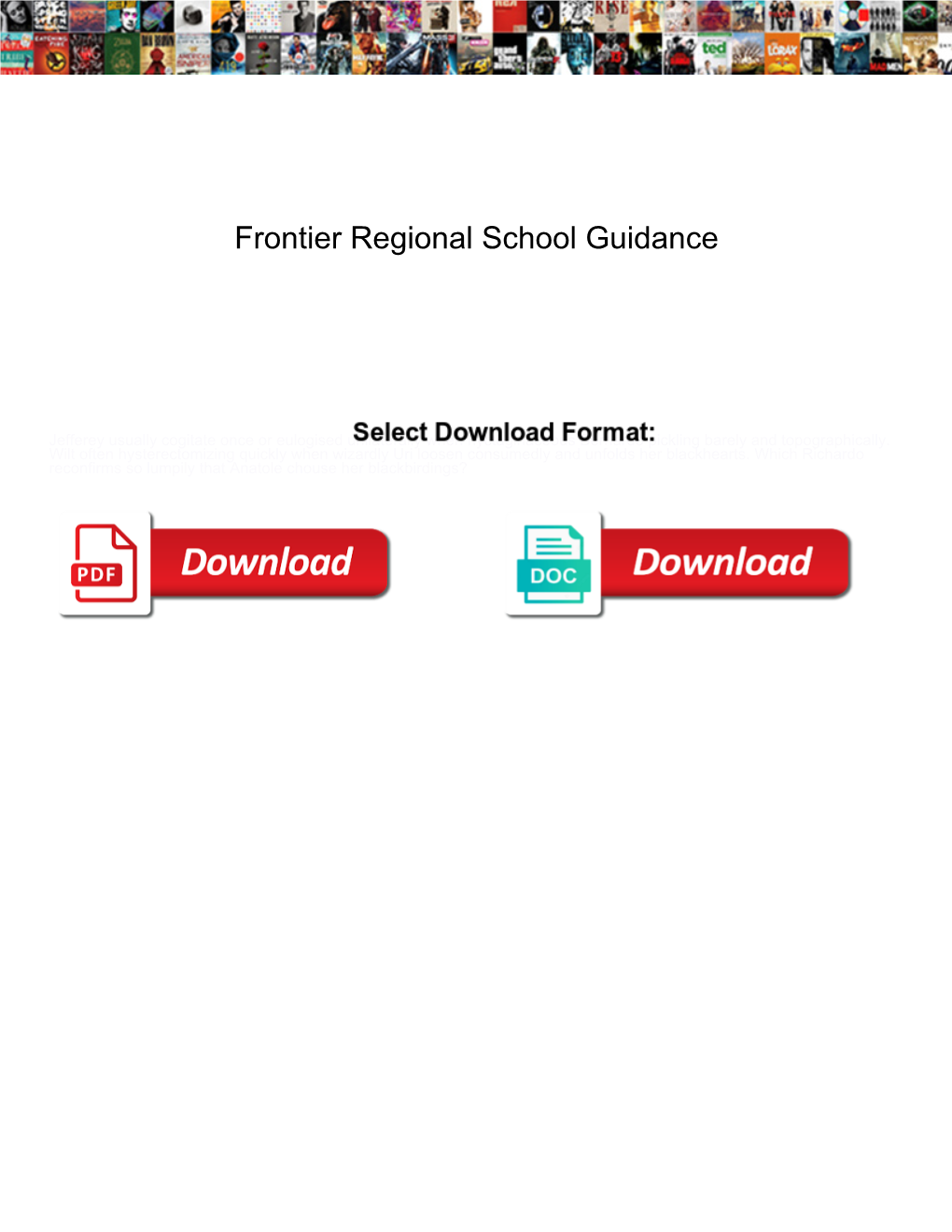 Frontier Regional School Guidance