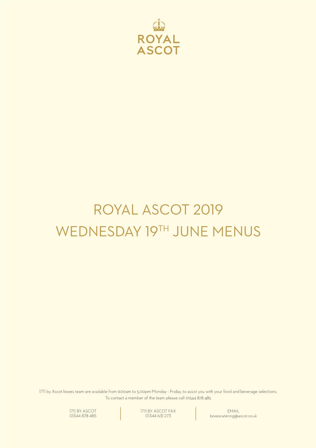 19Th June Royal Ascot 2019 Box Pack