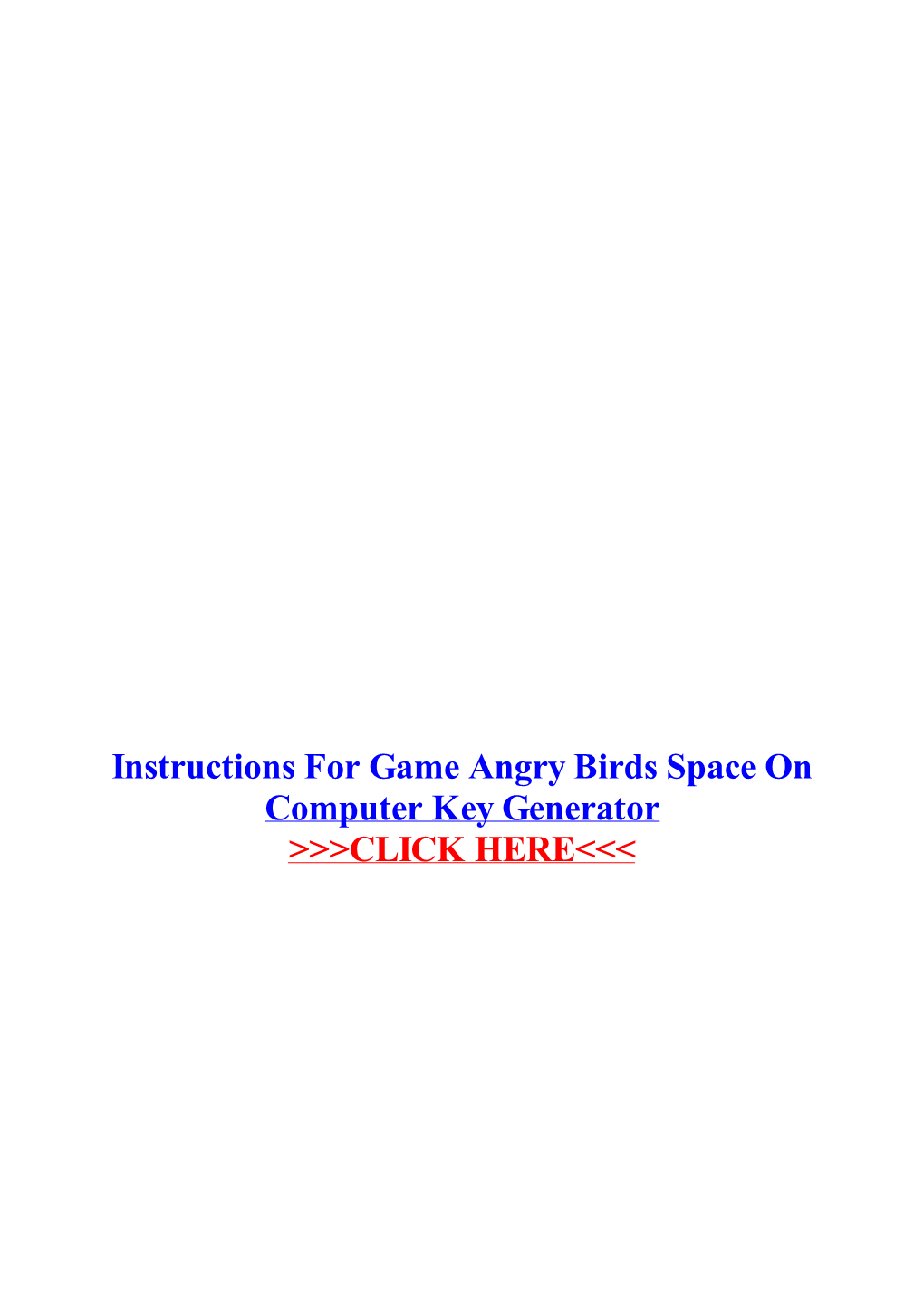 Instructions for Game Angry Birds Space on Computer Key Generator.Pdf