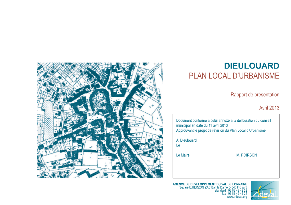 Dieulouard Plan Local D’Urbanisme