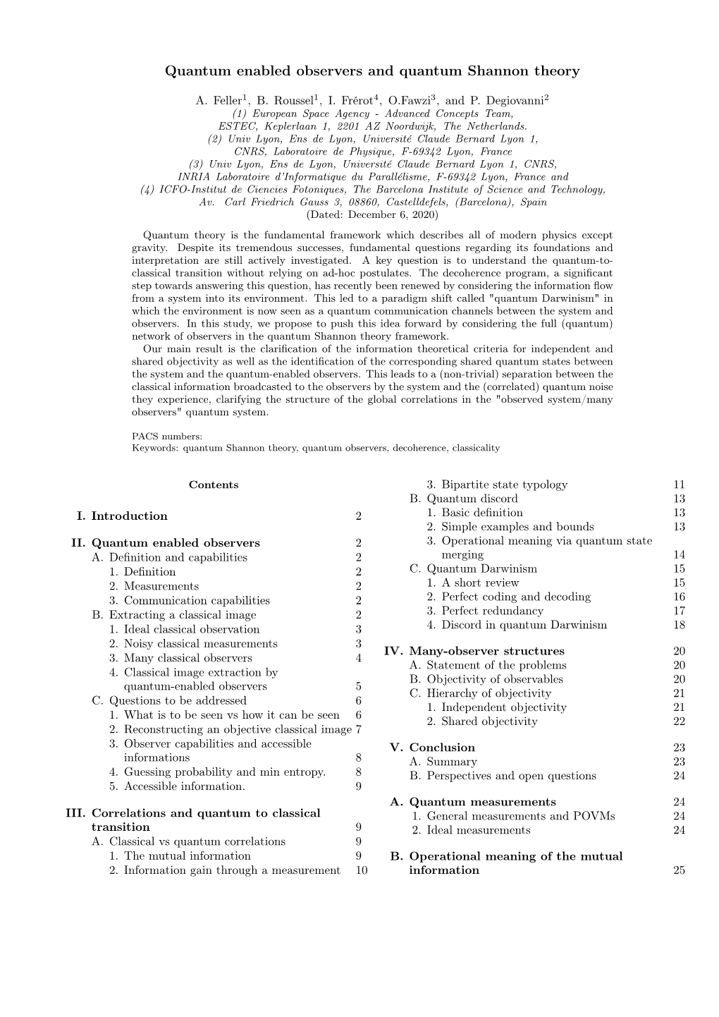 Quantum Enabled Observers and Quantum Shannon Theory