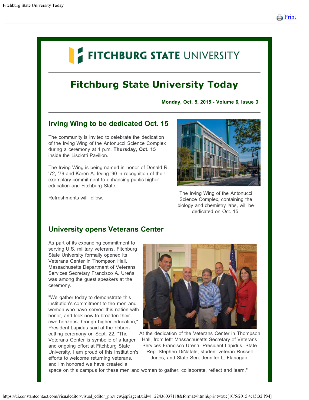 Fitchburg State University Today