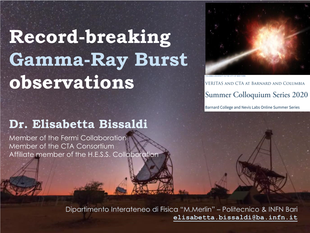 Record-Breaking Gamma-Ray Burst Observations