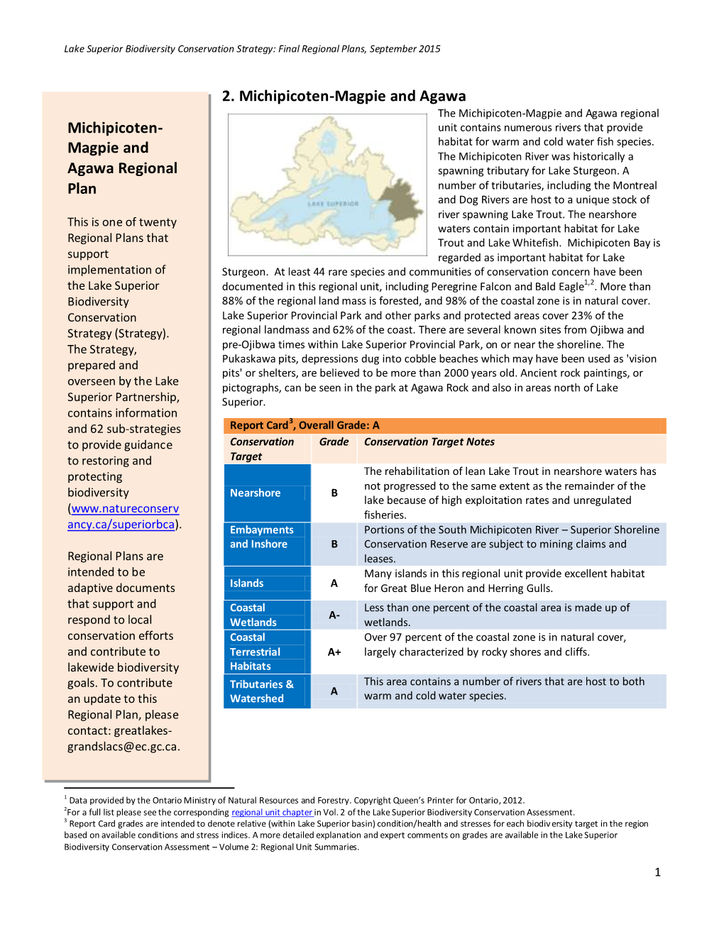 2-Michipicoten-Magpie and Agawa Regional Plan