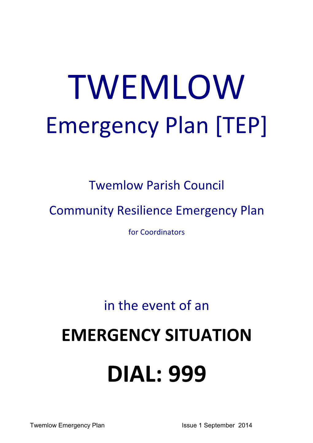 Emergency Plan [TEP]