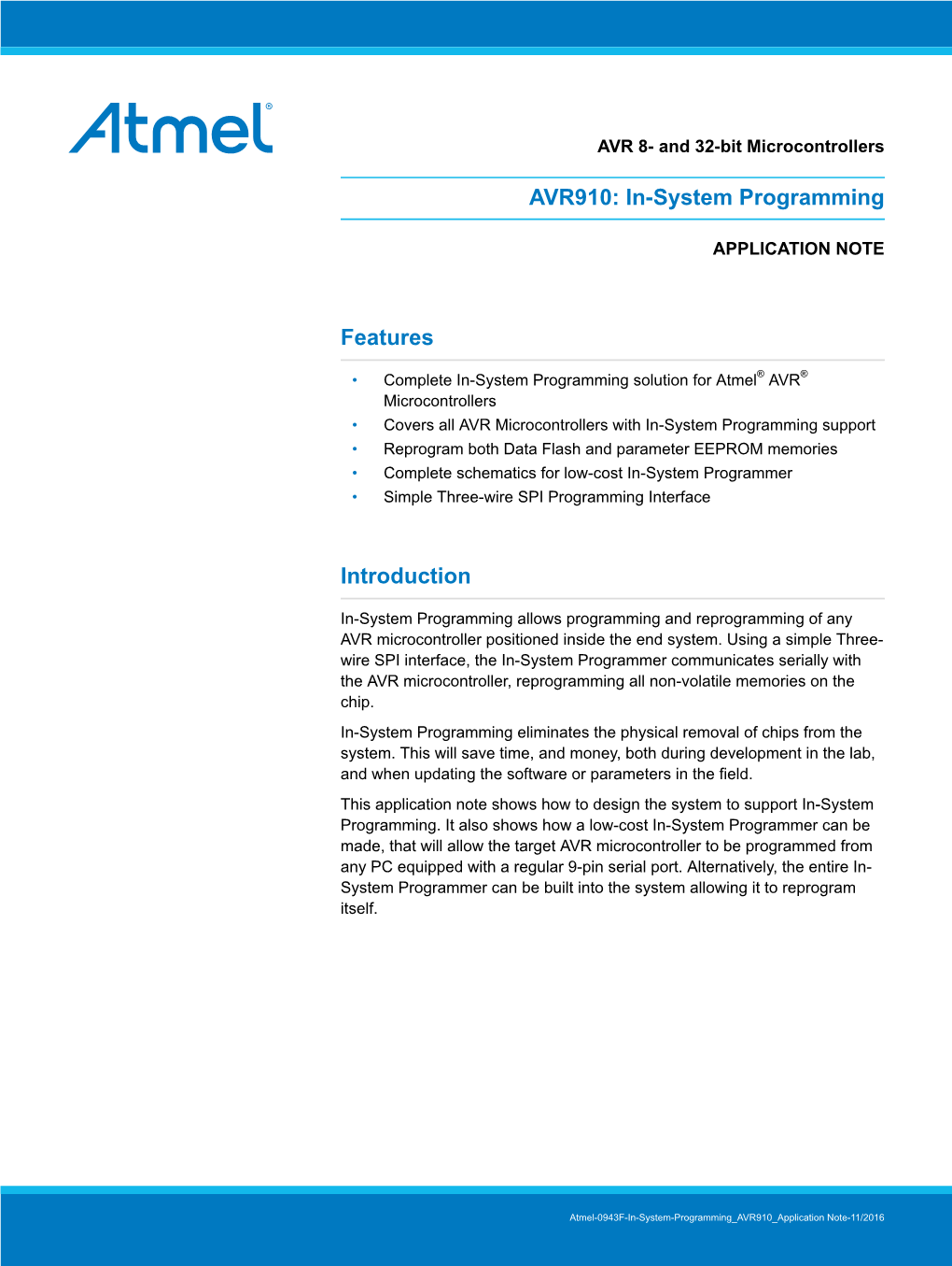 AVR910: In-System Programming