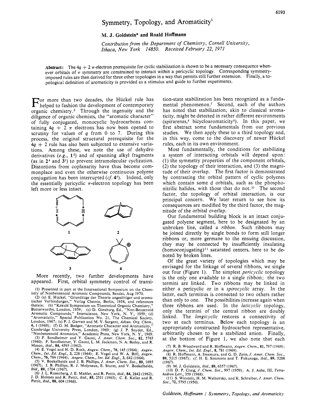 Symmetry, Topology, and Aromaticity'