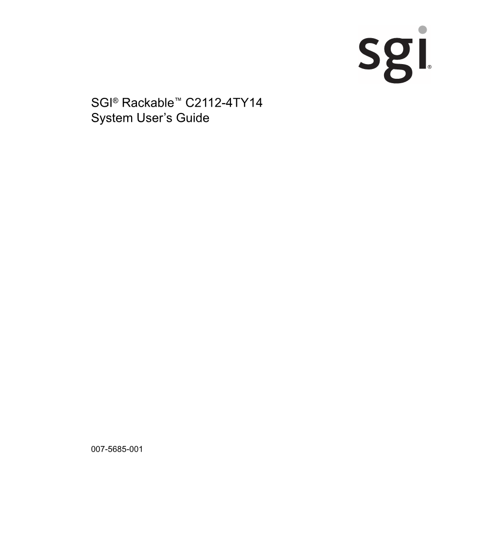 SGI® Rackable™ C2112-4TY14 System User's Guide