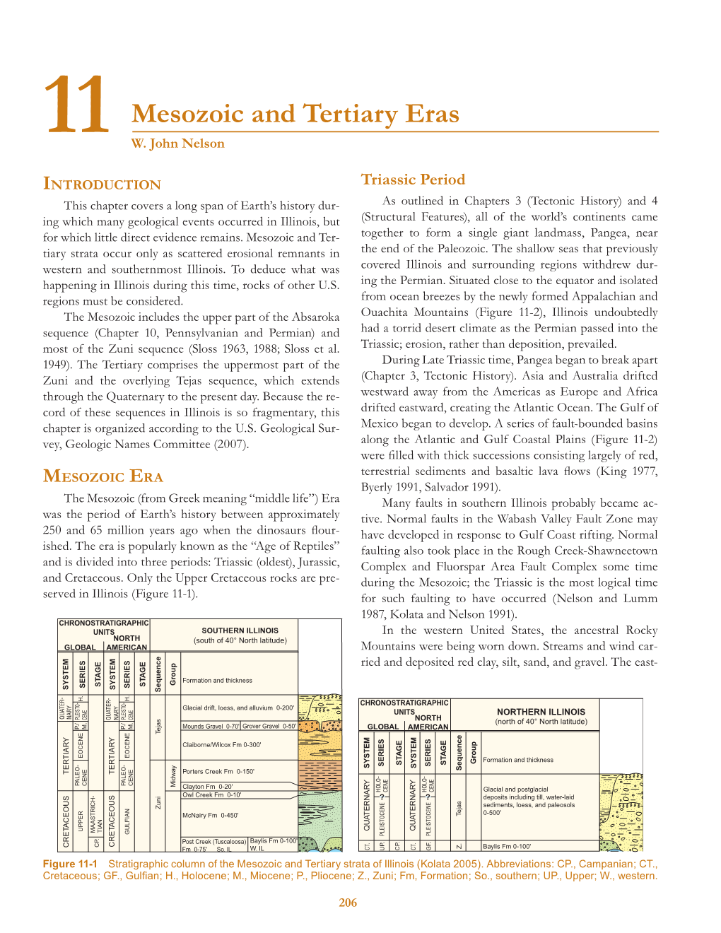 Mesozoic and Tertiary Eras 11 W